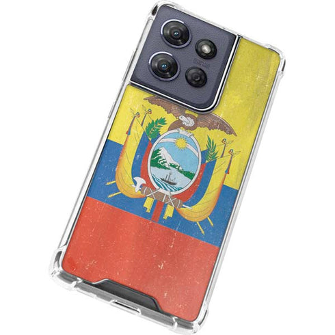 Ecuador Flag Distressed Moto G Play 5G (2025) Clear Case